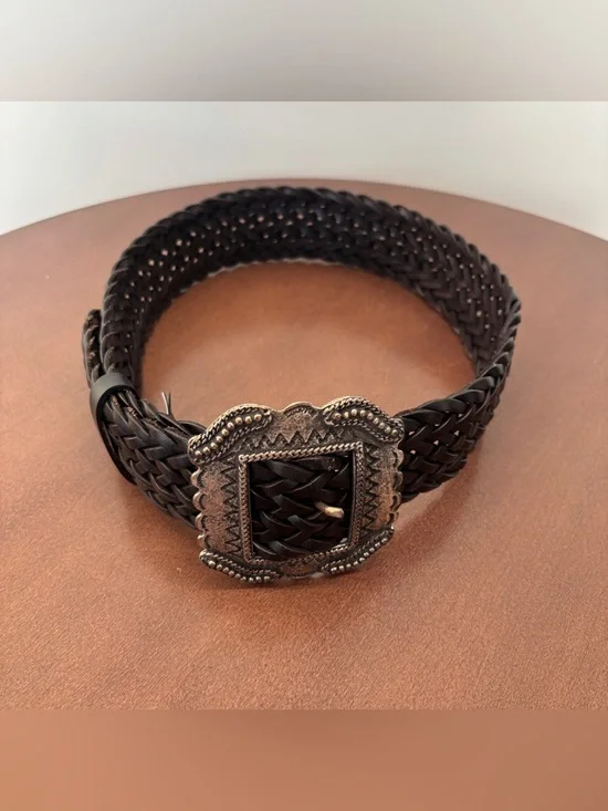 BA&SH Braided leather belt Braid In black, Size 75/US XS - Picture 4 of 11